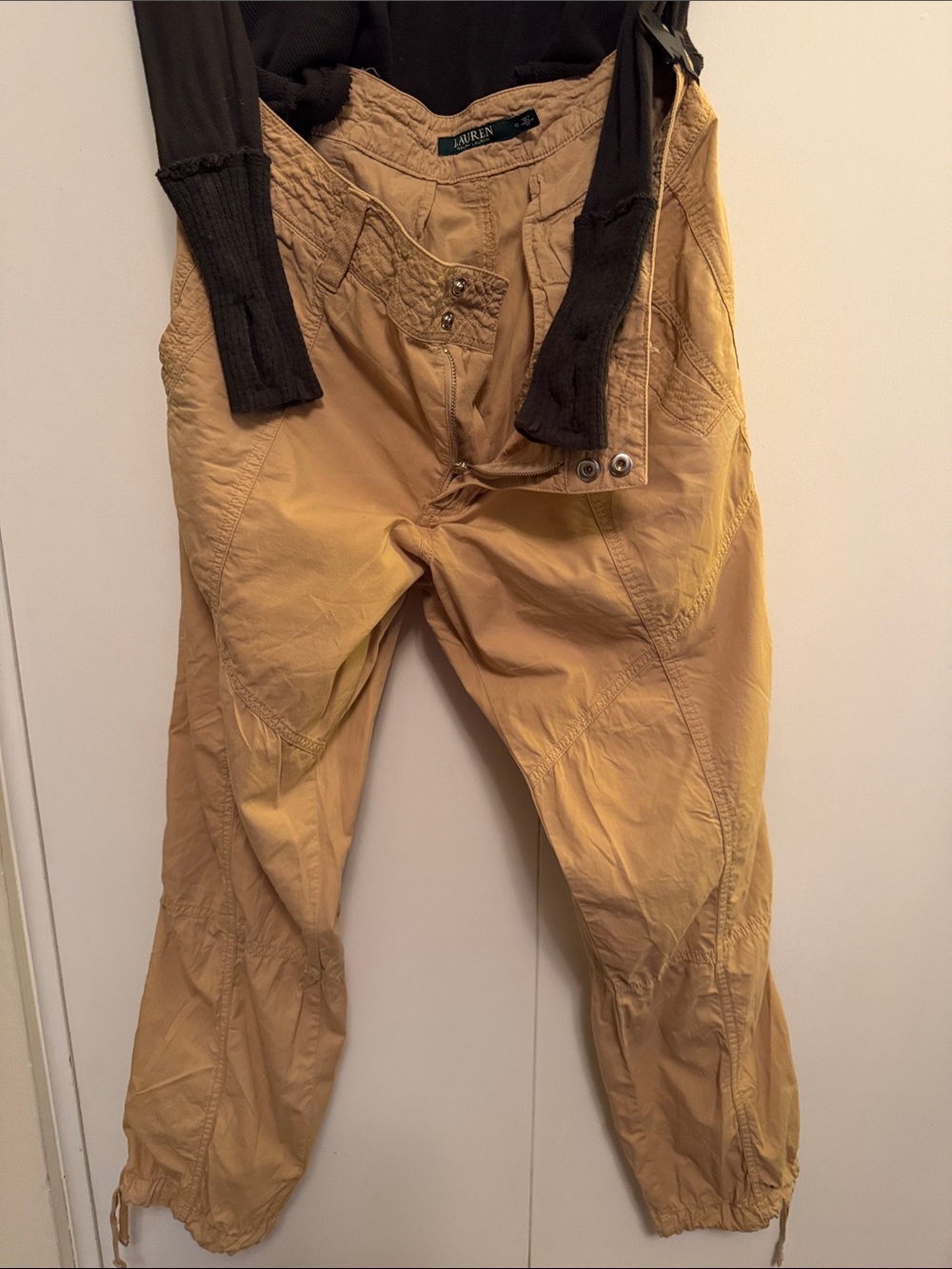 Lauren Ralph Lauren Women’s Tan Cargo Jogger Pants